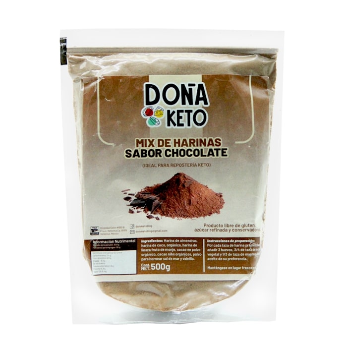 Mix de harina de chocolate Doña Keto 500g